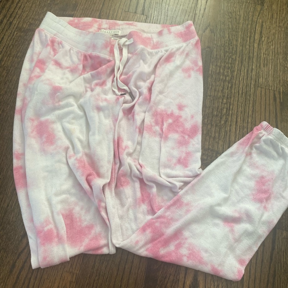 PJ SALVAGE tie die joggers. Size M